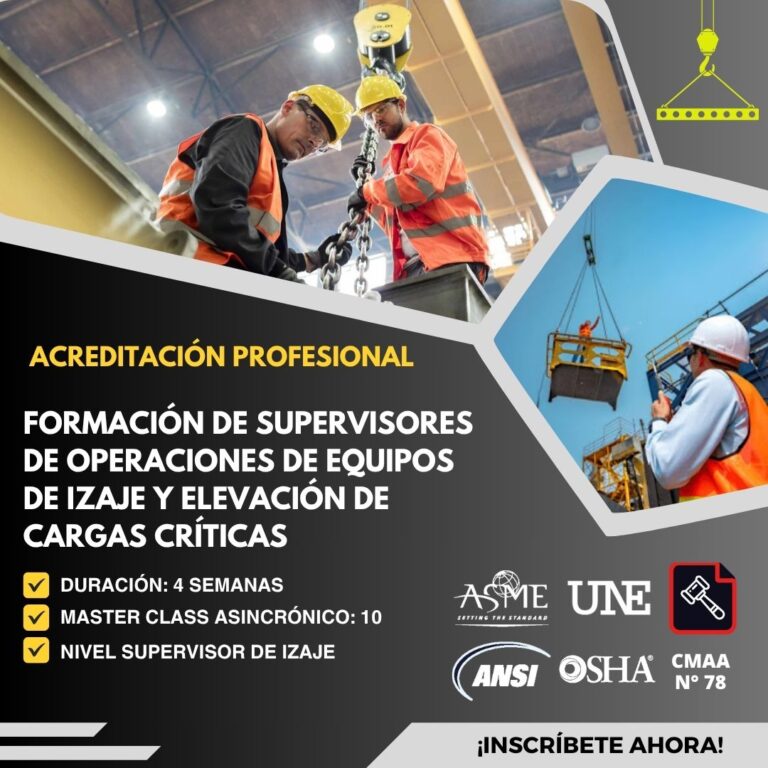 ACREDITACIÓN INTERNACIONAL – SUP. DE IZAJES – CLASES ASINCRÓNICO