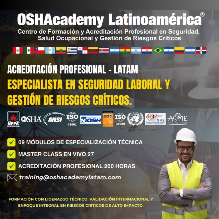 ACREDITACIÓN INTERNACIONAL – ESPECIALISTA EN GESTIÓN DE RIESGOS INICIO 16 DE OCTUBRE